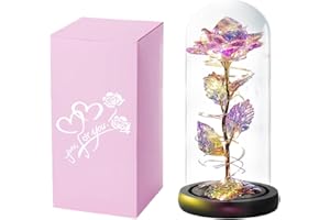 Weiope Rosa Eterna,Caja de Regalo de Rosa Preservada con Collar Regalos Originales para Mujer Mama Novia Pareja Hermana Mom Abuela Regalo San Valentin,Dia de la Madre,Aniversario,Cumpleaños,Navidad
