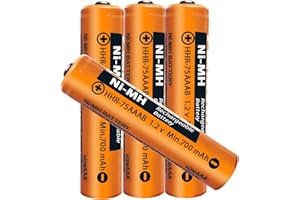 JAPUSOON HHR-75AAAB Pilas Rerecargables para Panasonic 700mAh 1.2V AAA Ni-MH Baterías Recargables para Gigaset Teléfonos Inalámbricos (4 Piezas)