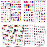 Amplia aplicación: disfrute de su tiempo con esas calcomanías de bling como decoración de tarjetas de felicitación, ropa, tazas, floreros, computadoras portátiles, marcos de fotos, álbumes de recortes, teléfonos celulares, decoración de regalos hechos a mano o regalos de cumpleaños