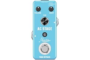 Rowin AC Stage Guitar Pedal - 3 Modes Analog Electric & Acoustic Guitar Effects - True Bypass