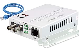 ADnet Multimode ST Gigabit Fiber Media Converter - Built-in ST Fiber Module 550 m (0.34 Miles) 850 nm - to UTP Cat5e 10/100/1000 RJ-45 – Auto Sensing Gigabit or Fast Ethernet - Jumbo Frame - LLF