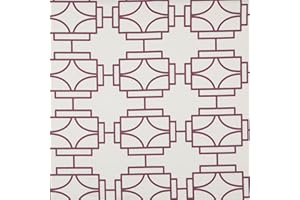 Kt KILOtela - Tela de loneta Estampada Digital - Half Panamá 100% algodón orgánico, Oeko-Tex Standard 100 - Retal de 100 cm Largo x 280 cm Ancho | Geométrico Passion - Morado, Blanco ─ 1 Metro