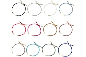 UNICRAFTALE 12 Uds Pulseras Deslizantes de 12 colores Pulsera de Eslabones de Cadena de Cordón Trenzado de Nailon con Hallazgos de Latón Cadenas de Pulsera Ajustables para Hacer Hallazgos de Joyería