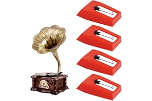 EuAcesry Universal-Plattenspieler-Nadeln, 4 Stück, Diamantnadeln für Grammophone, Schallplattenköpfe im Vintage-Stil, für Tonabnehmer, Grammophone