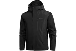 Pioneer Camp Veste de pluie homme - Imperméable et respirante - Avec capuche - 4 poches