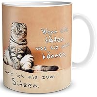 TRIOSK Kühlschrankmagnet Waage Sternzeichen - Lustiger Katzen-Spruch Für Alle Tierliebhaber 85x55 Mm