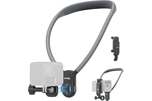 SMALLRIG Magnetische Halshalterung für Actionkameras und Telefone, Nackenhalterung POV/Vlog Selfie-Halterung,für GoPro 13/12, für DJI Nano Action 5 Pro/4/3,für Insta360 Ace Pro 2,für iPhone - 5128