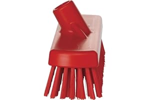 Vikan 70604 Deck Scrub, Wall-/Floor Washing Brush, 305 mm, Hard, Red