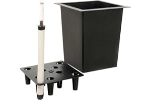 ‎VIVANNO VIVANNO Blumenkübeleinsatz aus Kunststoff mit Bewässerungsset - 29x29x32 cm - schwarz