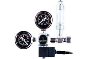 Q GROW INNOVATIVE AQUA TOOLS Q-Grow CO2 Réducteur de Pression avec arrêt Nocturne, Régulateur de Pression pour Aquarium, Aquariophilie avec Compteur de Bulles d'air