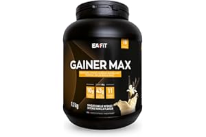 EAFIT Proteine in Polvere 1,1 kg - Gainer Massa Muscolare - 10g di proteine per uno shaker proteine - Gusto Vaniglia - Whey Gainer- Polvere - Whey Protein