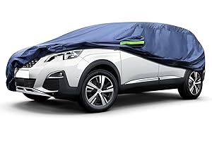 Svnqney Autoabdeckplane 10 Schichten Vollgarage Autoabdeckung Vollgarage Staubdicht Wasserdicht Autohülle Autoplane Car Cover für Peugeot 5008 2009-2021