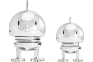 ‎HOPTIMIST Hoptimist Bumble Set Limited Edition, Wackelfigur & Glücksbringer, Skandinavische Deko Figuren für Wohnzimmer & Büro, Lustige Kleine Geschenke, X-Small/Small, Chrome