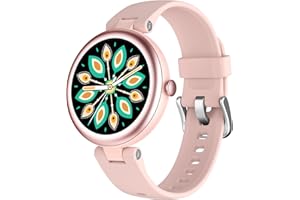 SHANG WING Lynn Smartwatches for Women,1.1inch Display Screen Fitness Watch for Women,Small Stylish Smart Watch with Pedometer Sleep Monitor SpO2-Monitor Heart Rate Fitness Watch for Android iOS