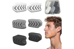 TREABEAR 6Pcs Jawline Exerciser, Rassodante Collo e Mento Jawliner, Mascella Allenamento Uomo, Allenatore Mascella, Doppio Mento Jaw Trainer per Uomini e Donne, Silicone Jaw Exerciser