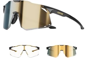 KAPVOE Occhiali Ciclismo Fotocromatici Uomo Occhiali da Sole Sportivi Donna TR90 Occhiali Bici da Corsa Trasparenti Occhiali MTB Anti-UV400 Occhiali da Ciclista Bicicletta Mountain Bike Running K347