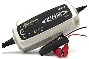 CTEK MXS 10 Cargador Batería 12V 10A, para Baterías De Vehículos Más Grandes, Barco, Camión y Caravana, Desulfatador De Batería con Función De Alimentación Y Opción AGM Dedicada