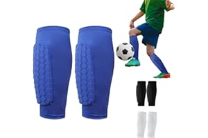 AUNGCSHE Protege Tibia Foot, XS/S/M/L/XL Protection Professionnelle du Mollet, Protection Solaire, Légers et Respirants, Fort et Léger Protege Tibia pour Jeux de Football, Jogging, Courir