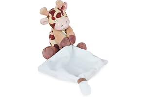 BABY NAT' - Pantin avec Doudou Tikou Girafe 19cm - Pantin Peluche Bébé dès la Naissance - Doudou Girafe Compagnon Câlin et Jouet Éveil Bébé - Idée Cadeau Naissance Mixte - BN0743