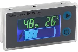 Fasizi Moniteur de capacité de Batterie 10-100V Jauge de Niveau de Batterie de Tension programmable