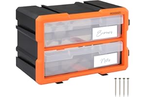 Organisateur pour outils plastique 29,5x19,5 x16cm boîtes rangement 4 compartiments tiroirs butée de fin caisse rangement atelier garage