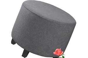 MeRcri Hockerbezug Rund 50 60 80 90 cm Ottoman Cover Ottomane Schonbezug Hocker Hussen für Fußhocker Stretch Ottomane Abdeckung Hocker Protector Hockerabdeckung (Color : 0012, Size : 60 cm)