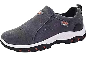 KOBILEE Mocassini Uomo con Strappo Anziano Scarpe in Tela Offerta Senza Lacci Piatte Scarpe da Barca Traspiranti Comode Mocassini Leggere Eleganti Sneakers Scarpe Estive Slip On