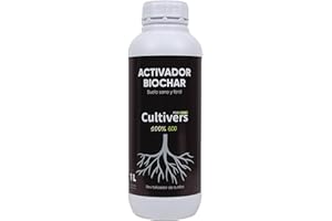 CULTIVERS Activador de Biochar 1 L. Potenciador de Carbón Vegetal para Plantas. Mejorador de Estructura del Suelo. Regulador pH de los Suelos Muy ácido. Aumenta producción de los Cultivo