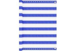 ‎VIDAXL vidaXL Balkon Sichtschutz Bespannung Terrasse Windschutz Sonnenschutz Balkonbespannung Balkonverkleidung Balkonsichtschutz Blau Weiß 90x500cm HDPE