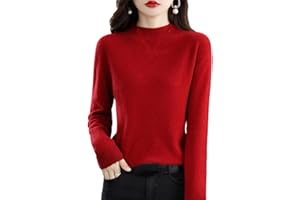 SilkTem Cashmere Sweaters for Women, 100% Cashmere Lightweight Long Sleeve Crew Neck Pullover Knit Jumpers