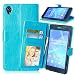 Produktbild Nancen Sony Xperia Z2 (5,2 Zoll) Lederhülle Neu Style Acht Farbe Weich PU Flip Case Ledertasche / Schutz Etui, Einfach Vintage Kollektion Karten Slot Foto Wallet Hülle Handy Tasche Zubehör
