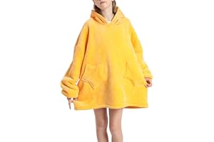Shamdon Home Collection Sweat à Capuche Surdimensionné pour Enfants,Sweat-Shirt Couverture Portable pour Fille Garçon,Pull à Capuche Polaire Sherpa avec Poche Enfant Ado