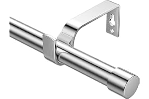 Bastoni per tende Eson Casa, allungabili 76 – 208 cm, scorrevoli 19 mm, regolabili con pomelli, eleganti aste decorative per camera da letto