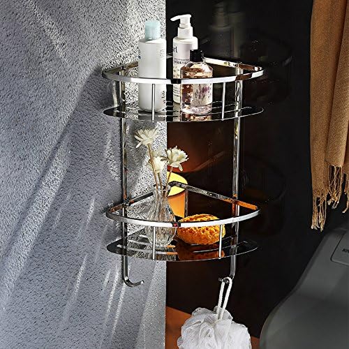 ZAIG High Quality Bathroom Racks Bathroom Towel Rack Bathroom Wall Shelving Corner Shelf Triangular Shelf Storage Rack Towel Rack