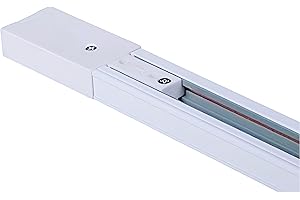 ONSSI® Carril Monofasico de 1 Hilos 1 Metros (Pack 5) Blanco Para Instalar y Colocar Focos LED Aluminio Rectangular