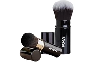 YOUDALIS 2 Pieces Retractable Brush,Kabuki Makeup Blush Face Brushes,Powder Foundation Brush for Applying Foundation Powders and Mineral Cosmetics