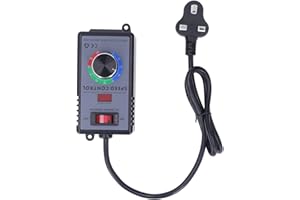 SEAFRONT Variable Motor Speed Controller 0-220VAC Output Fan Speed Regulator AC220-240V Electronic Voltage Regulator with Overload (UK Plug)
