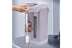 KOLHGNSE Heißwasserspender 4L Edelstahl Wasserkocher 750W Thermoskanne Tastensteuerung Wassertank Electric Thermopot für Zuhause, Schule, Büro, Hotel (Grau)
