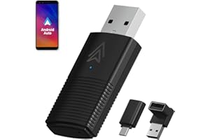 VeloBlast Adattatore wireless Android Auto per Android 11+, piccolo dongle che converte il cavo in wireless per auto con Android Auto cablato dal 2016, Plug & Play, aggiornamento online (Nero)