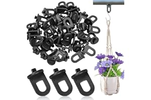 JAWUZ 50 Stück Gewächshausclips gewächshaus zubehör innen Pflanzenhalter Aufhängevorrichtungen Stabile Pflanzenhalter Aufhängevorrichtungen für Ihr Gewächshaus und Paradies（Schwarz）