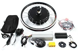 OUKANING Kit de conversión de bicicleta eléctrica de 20 pulgadas, motor delantero, 48 V, 1000 W