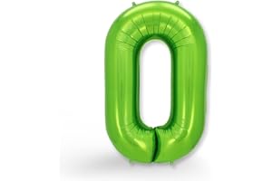 FUNXGO Palloncino Numero 0 verde - Palloncini Compleanno 0 Anni - Palloncino 0 Anni Compleanno - Decorazioni Compleanno - Vola con l'Elio - Feste Decorazione di Compleanno Palloncino 0 verde