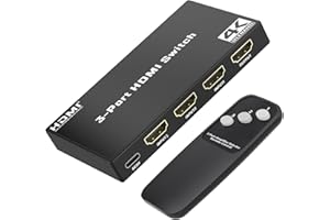 Ticenpe HDMI Switch 4K 30Hz, HDMI Umschalter 3 in 1 Out with IR Remote Control, 3 Port hdmi Selector Box Support HDCP 1.4 HDR 3D Kompatibel mit PS5/4, Xbox, Apple TV, Skybox, Blu-Ray, HDTV, Monitor