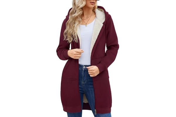Svanco Damhuvtröja, huvtröja, sweatshirt, långärmad tröja, lång kappa, jacka, toppar, ytterkläder för höst och vinter, klassi