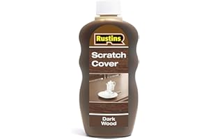 Rustins Scratch Cover Dark – Conceal Surface Scratches on Dark-Toned Wood Furniture -Easy-to-Use Liquid Polish for Restoring and Protecting Wooden Surfaces 300ml