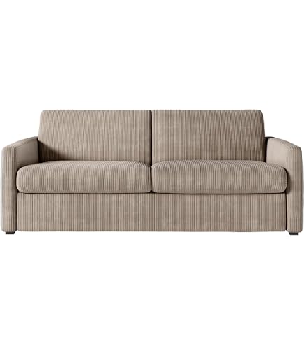 Canapé Convertible 3 Places Laurie En Tissu Gris - Couchage 140 Cm, Convertible Express, Structure Bois (202x107x85 Cm) - 7
