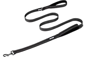 OneTigris Correa de perro doble con tiras reflectantes