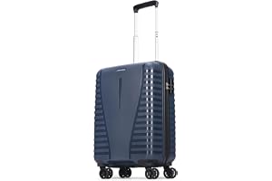 Aristocrat Airpro 8-Wheel Cabin Size Hard Case Trolley Bag, Poseidon Blue | Durable Polypropylene Case, Lightw...
