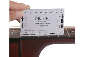 TBEST Règle D'Action De Corde,string action ruler,Guitar ring Action Gauge Ruler Outils de mesure repment pour guitare Basse 2Pcs