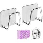 Orret Home 2 Pieces Metal Dish Sungeri Hanger, Sink Dish Sungeri Hanger, Multi-Purpose Hook, Stainless Steel, M